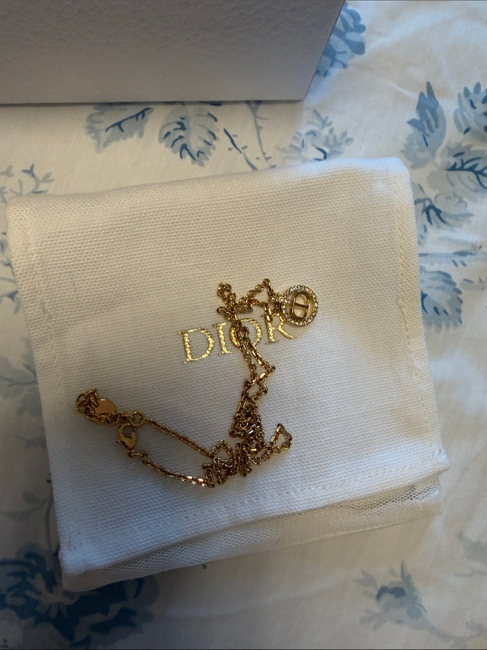 Dior Petit CD Necklace
Gold-Finish Metal and Silver-Tone Crystals